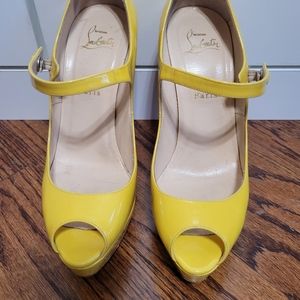 Yellow Mary Jane Christian Louboutin Heels